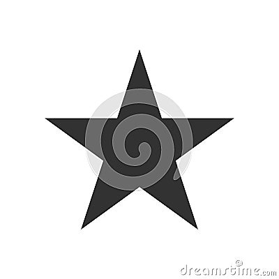 Simple star icon isolated on the white background Vector Illustration